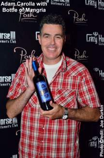 Adam Carolla with bottle of Mangria