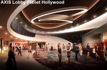 AXIS lobby at Planet Hollywood artist rendering