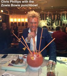Chris Phillips with Zowie Bowie Punchbowl at Meatball Spot