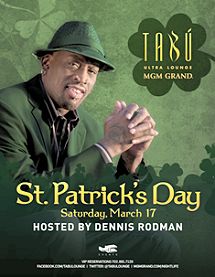 Dennis Rodman hosts St Patrick's Day at Tabu