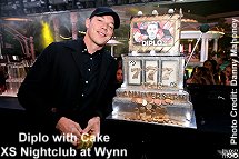 Diplo with cake XS Nightclub at Wynn