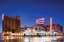 El Cortez hotel at night