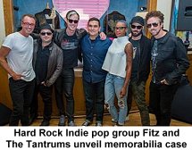 Fitz and The Tantrums at Hard Rock memorabilia case