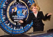 Frank Marino with the Divas Themed Gaming Wheel