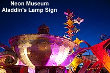 Neon Museum Aladdin's Lamp sign