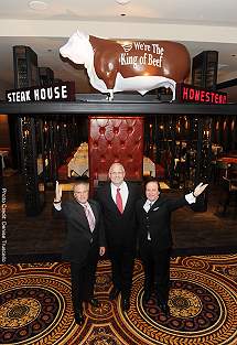 Old Homestead Steakhouse Annabelle The Cow, Greg Sherry, Gery Selesner, Marc Sherry