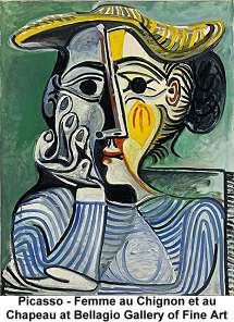 Picasso - Femme au Chignon et au Chapeau - at Bellagio Gallery of Fine Art
