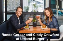 Rande Gerber and Cindy Crawford at Umami Burger